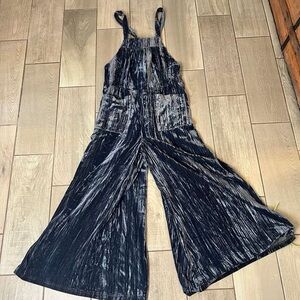 Natural Life dark blue Velvet Jumpsuit small NWTS